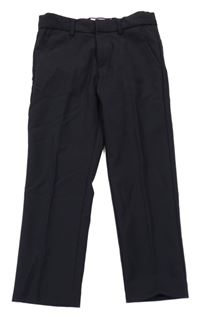 Tmavomodré chino vlnené nohavice Zara