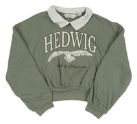 Zeleno-biela crop mikina s límečkem - Harry Potter H&M