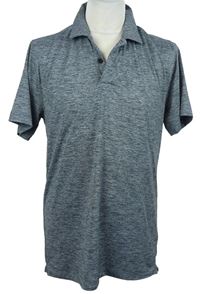 Pánske sivé melírované polo športové tričko Abercrombie&Fitch