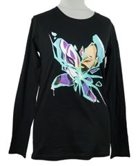 Dámské černé triko s potiskem Fornite 