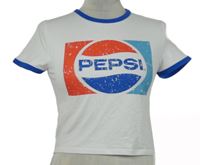 Dámské bílo-modré crop tričko s logem Primark 