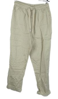 Dámské béžové melírované volné kalhoty Saloos 