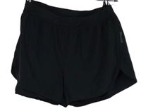 Dámské černé sportovní funkční dvojité kraťasy Domyos 