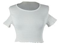 Dámské bílé žabičkové crop tričko Asos 