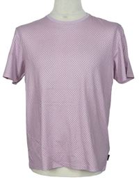 Pánske ružové vzorované tričko Ted Baker