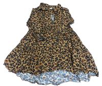 Béžové šaty s leopardím vzorem Next