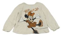 Smetanové triko s Minnie LC Waikiki