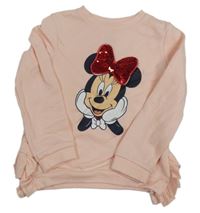 Svetloružová mikina s Minnie Disney