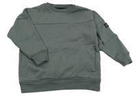 Šedokhaki mikina so zipsom Next