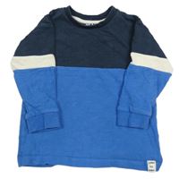 Tmavomdoro-smetanovo-modré mikinotriko Next