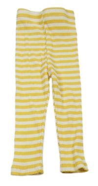 Žlto-biele pruhované legíny