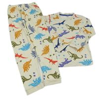 Béžové pyžamo s dinosaury