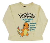 Vanilkové triko s Pokémony Zara