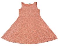 Ružové kvetinové bavlnené šaty Page one young