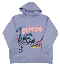 Lila mikina se Stitchem a kapucí Primark