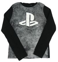 Šedo-černé pyžamové triko - PlayStation zn. H&M