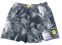 Antracitové plážové kraťasy s listami H&M