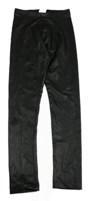 Čierne koženkové legíny zn. Zara