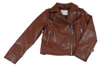 Hnědá koženková bunda Primark