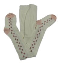 Smetnové punčocháče s kytičkami