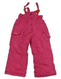 Tmavorůžové šusťákové zimní oteplovačky 