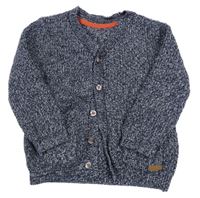 Tmavomodrý melírovaný prepínaci sveter M&S