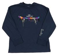 Tmavomodré triko se skejtem Next