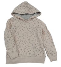 Svetloružová mikina s hviezdičkami a kapucňou H&M