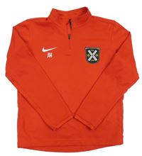 Červená funkčná futbalová mikina so znakom Nike