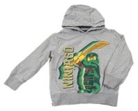 Sivá mikina s kapucí - Lego Ninjago