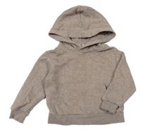 Hnedá melírovaná mikina s kapucňou H&M