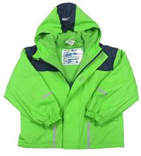 Zeleno-tmavomodrá nepromokavá zateplená bunda s kapucňou Impidimpi