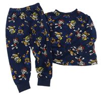 Tmavomodré plyšové pyžama s Paw Patrol Primark