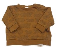 Hnedá mikina s medvedíkmi H&M