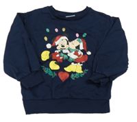 Tmavomodrá mikina s Mickeym a Minnie Disney + TU