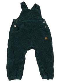 Tmavozelené manšestrové laclové kalhoty Hust and Claire