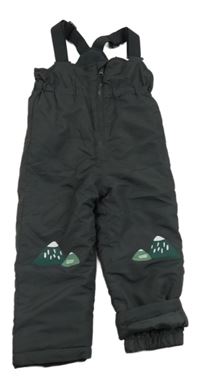 Antracitové šusťákové laclové oteplovačky s horami So Cute