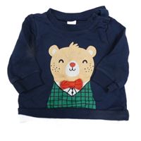 Tmavomodrá mikina s medvedíkom LC Waikiki