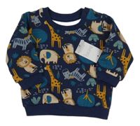 Tmavomodrá mikina so zvieratkami Matalan