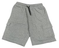 Šedé teplákové cargo kraťasy George 