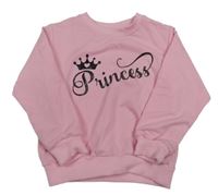 Ružová mikina s nápisom a korunkou