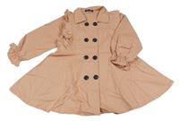 Staroružový plátenný kabát s volánikmi Shein