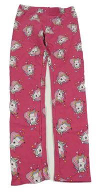 Tmavoružové legíny s jednorožcami