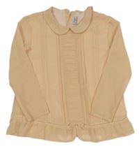 Svetloružová šifónová blúzka s volánikmi Mayoral