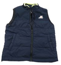 Tmavomodrá šušťáková prešívaná zateplená vesta Vingino