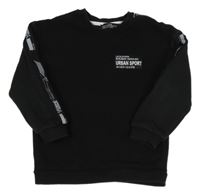 Čierna mikina s nápismi Matalan