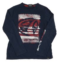 Tmavomodré tričko s logom Animal