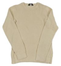 Smotanový vzorovaný sveter Primark