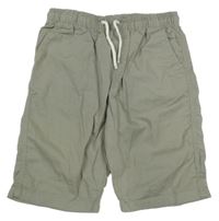 Šedé plátěné kraťasy Next