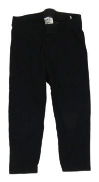 Černé žebrované legíny H&M